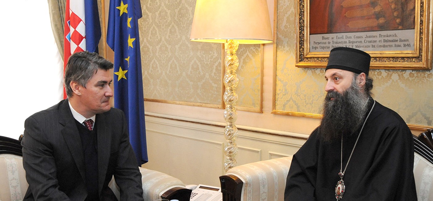 Predsjednik Vlade Zoran Milanović primio novog mitropolita zagrebačko-ljubljanskog dr. Porfirija Perića